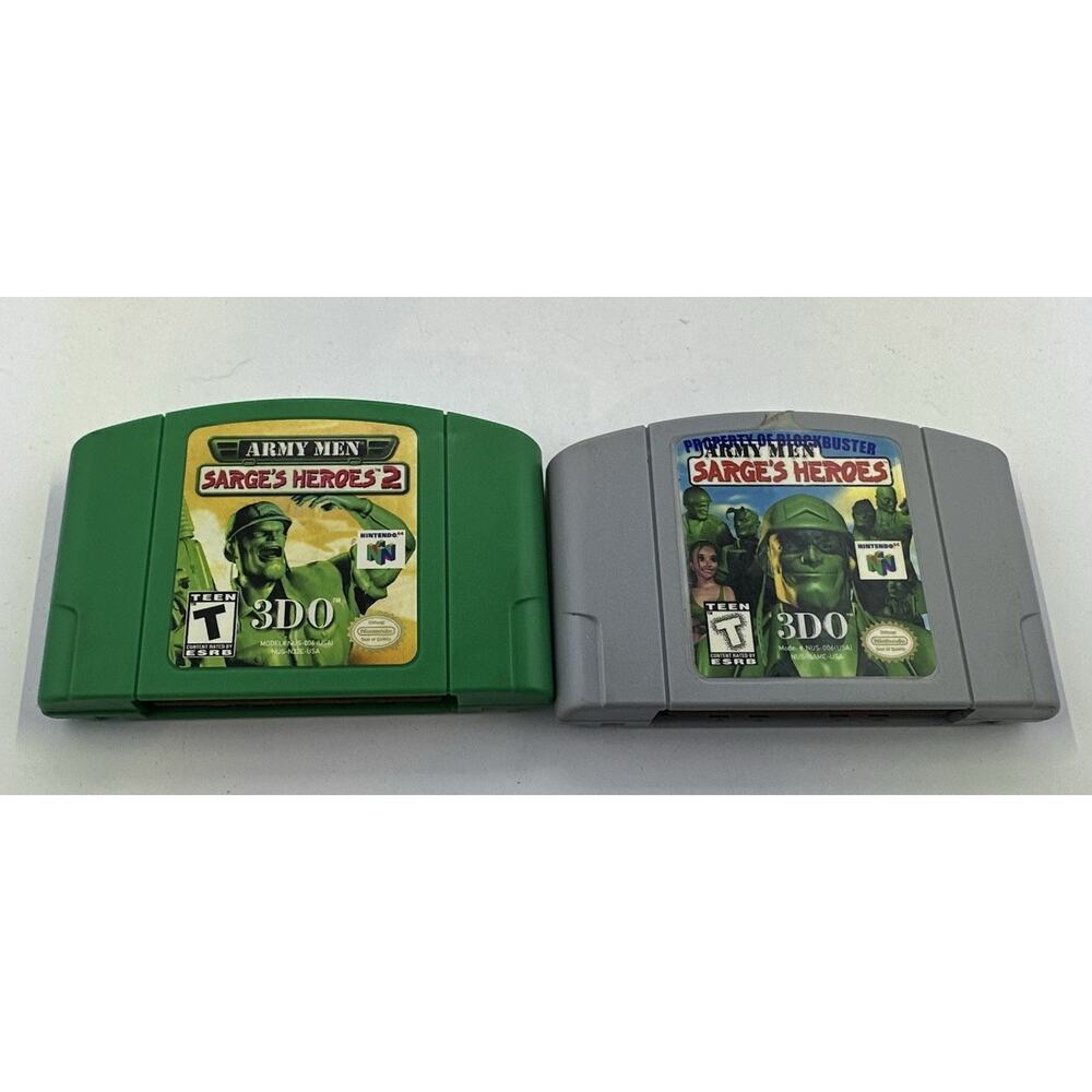 Army Men Sarge's Heroes 1 2 Nintendo 64 N64 TESTED Fast Shipping Retro Gaming